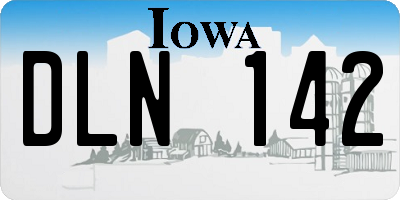 IA license plate DLN142