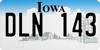 IA license plate DLN143