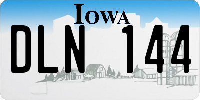 IA license plate DLN144