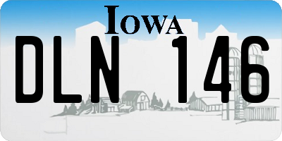 IA license plate DLN146