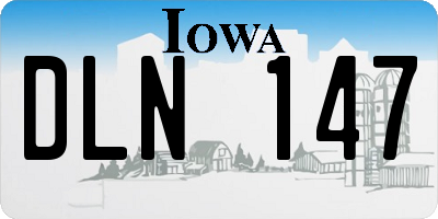 IA license plate DLN147