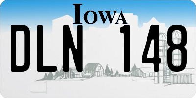 IA license plate DLN148