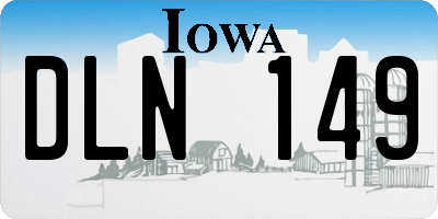 IA license plate DLN149