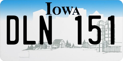 IA license plate DLN151