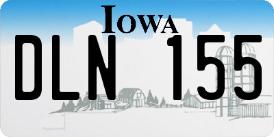 IA license plate DLN155