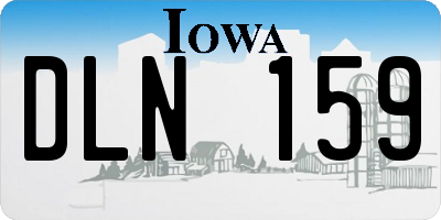 IA license plate DLN159