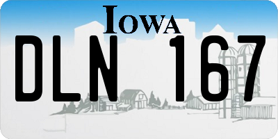 IA license plate DLN167