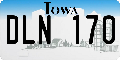 IA license plate DLN170