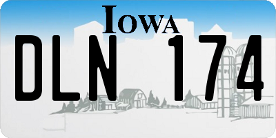 IA license plate DLN174