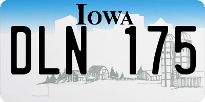 IA license plate DLN175