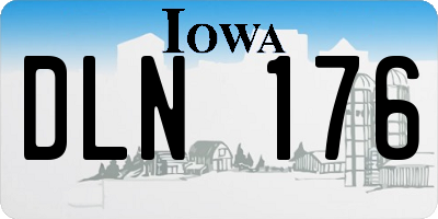 IA license plate DLN176