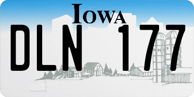 IA license plate DLN177