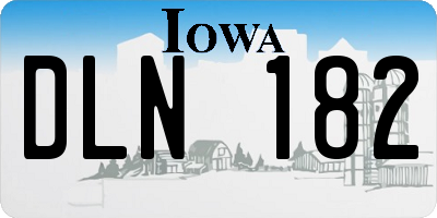 IA license plate DLN182