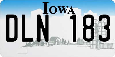IA license plate DLN183