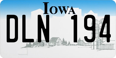 IA license plate DLN194