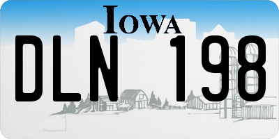 IA license plate DLN198