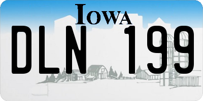 IA license plate DLN199