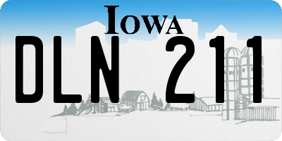 IA license plate DLN211