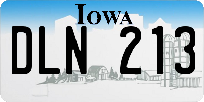 IA license plate DLN213