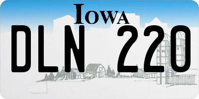 IA license plate DLN220