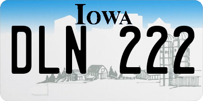 IA license plate DLN222