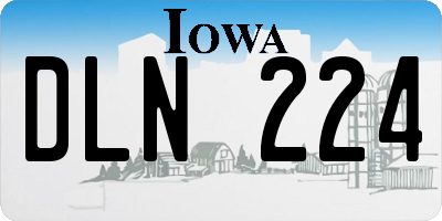 IA license plate DLN224