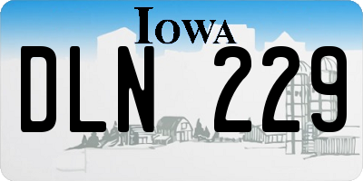 IA license plate DLN229