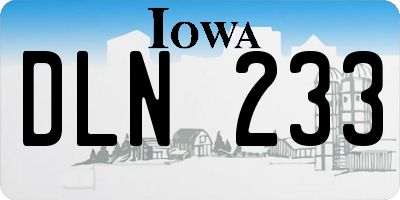 IA license plate DLN233