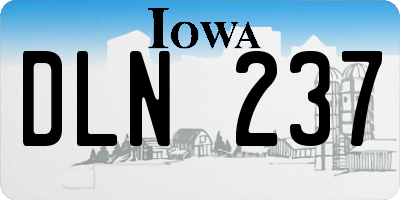 IA license plate DLN237