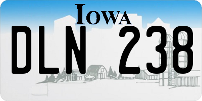 IA license plate DLN238