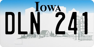 IA license plate DLN241