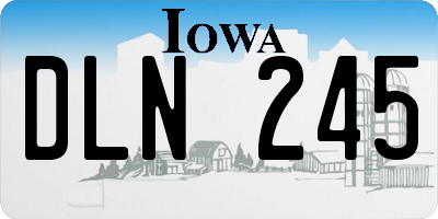 IA license plate DLN245