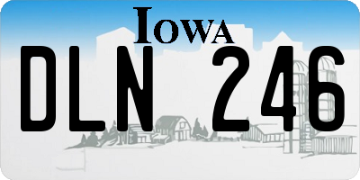 IA license plate DLN246