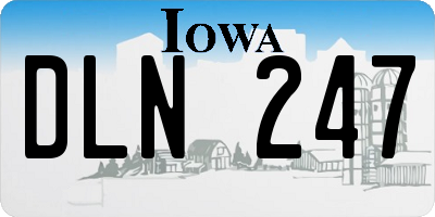 IA license plate DLN247