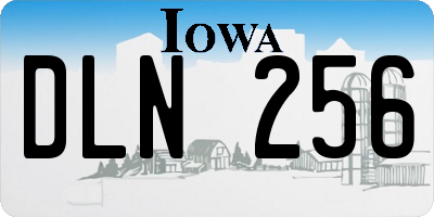 IA license plate DLN256