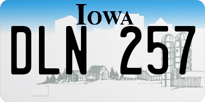 IA license plate DLN257
