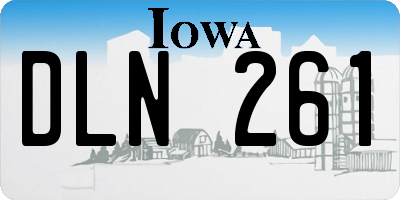 IA license plate DLN261