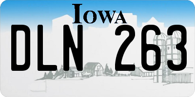 IA license plate DLN263