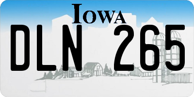 IA license plate DLN265