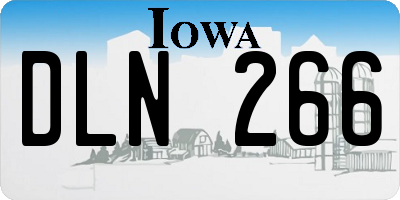 IA license plate DLN266