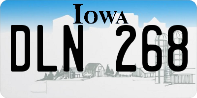 IA license plate DLN268