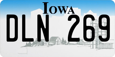 IA license plate DLN269