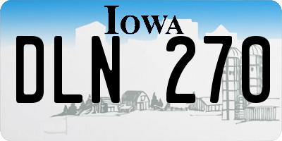 IA license plate DLN270