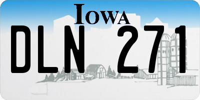IA license plate DLN271