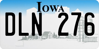 IA license plate DLN276