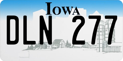IA license plate DLN277