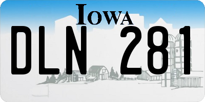 IA license plate DLN281