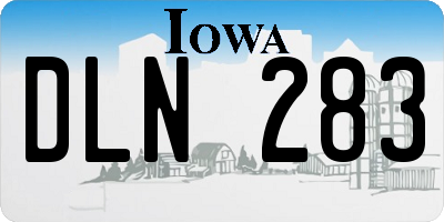 IA license plate DLN283