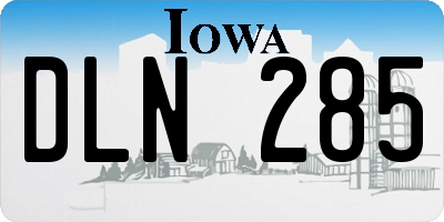 IA license plate DLN285