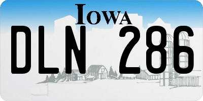 IA license plate DLN286